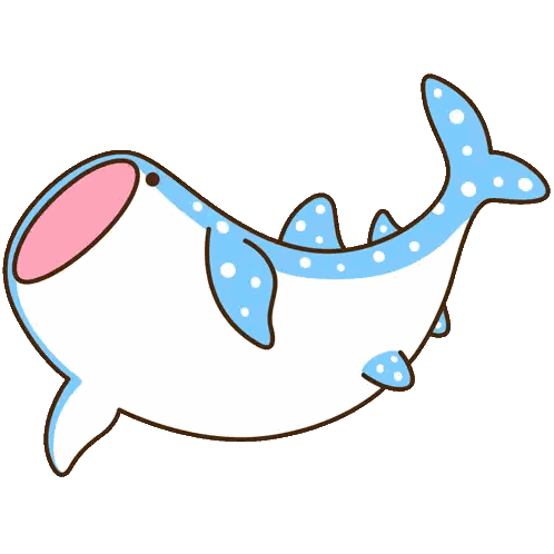 Blue and White Polka Dot Whale