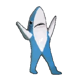 Blue and White Shark Dancing