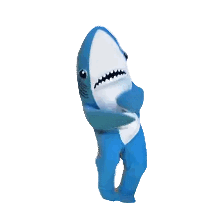 Blue And White Shark With Open Mouth