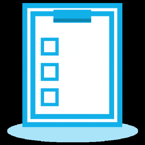 Blue And White Simultaneous Checklist GIF