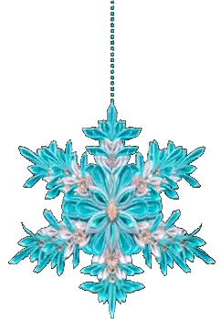 Blue and White Snowflake Hanging