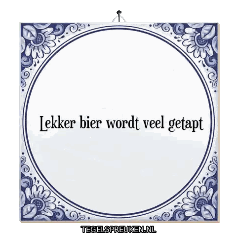 Blue And White Tile About Lekker Bier