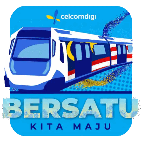 Blue and White Train Bersatu Kita Maju