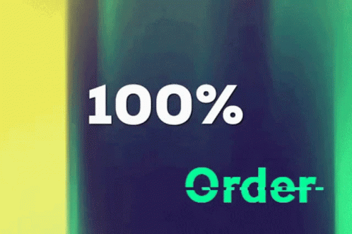 Blue and Yellow Background Saying 100% Impossible