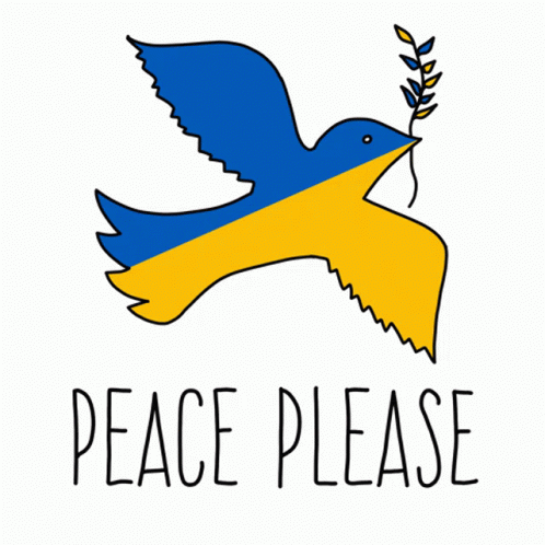 Blue and Yellow Bird with Peace Please