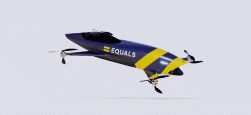 Blue And Yellow Equals Aircraft Flying GIF