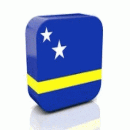 Blue And Yellow Flag With Two White Stars GIF