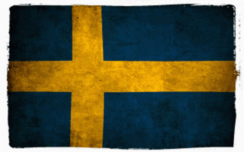 Blue and Yellow Flag with Yellow Cross