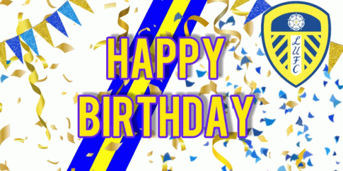 Blue and Yellow Happy Birthday Banner