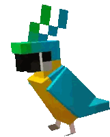 Blue and Yellow Parrot with Green Hat