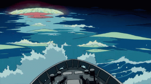 Sailing Blue Sea On Studio Ghibli Anime GIF