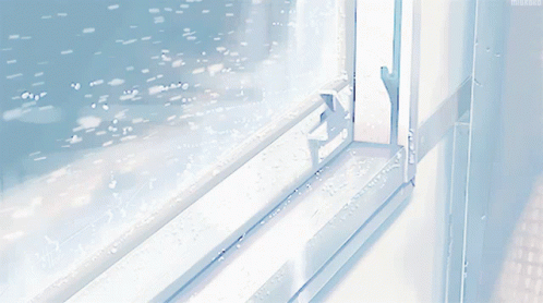 Blue And White Anime Weather GIF