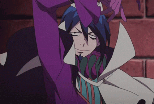 Blue Exorcist Anime Character Mephisto Pheles Pointing Fingers GIF