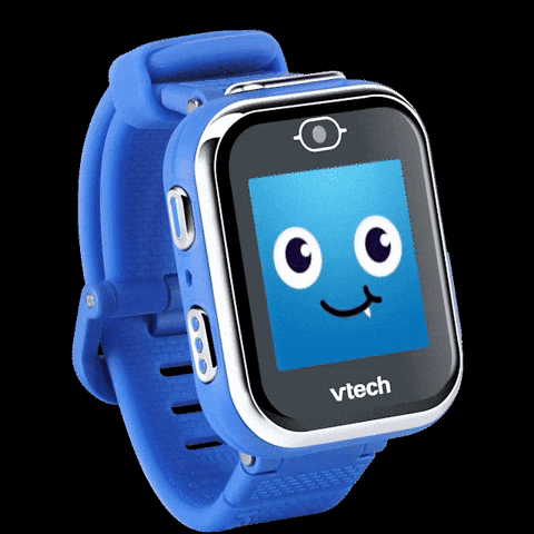 Blue Apple Watch With Face GIF