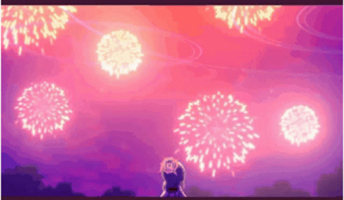 Blue Archive Mutsuki Fireworks Meme GIF