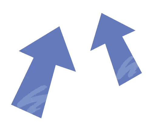 Blue Arrows Pointing in Opposite Directions