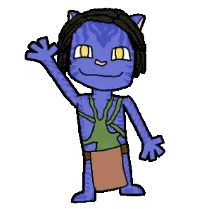 Blue Avatar with Dreadlocks