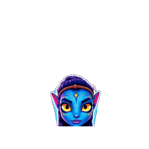 Blue Avatar with Yellow Eyes