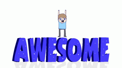 Blue Awesome Sauce Text GIF