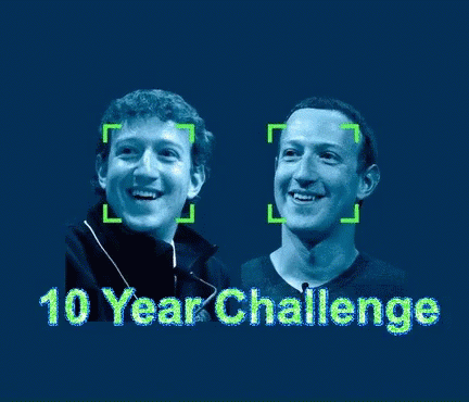 Blue Background 10 Year Challenge 10 Year Challenging