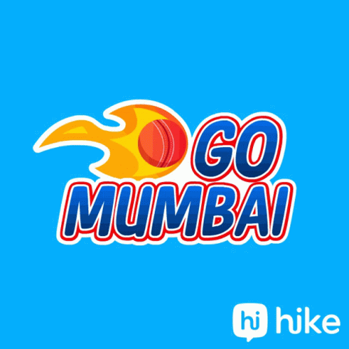 Blue Background Go Mumbai Cricket Ball GIF
