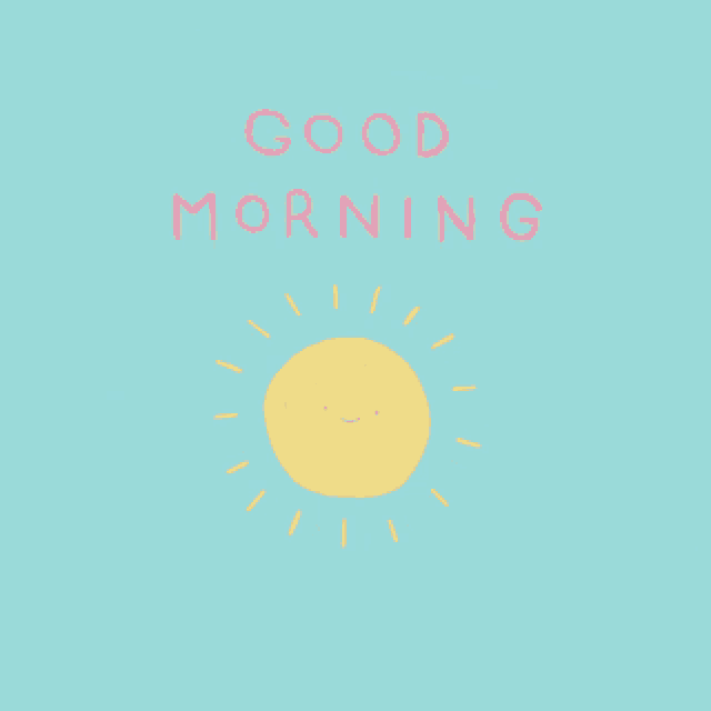 Blue Background Good Morning Sunshine GIF