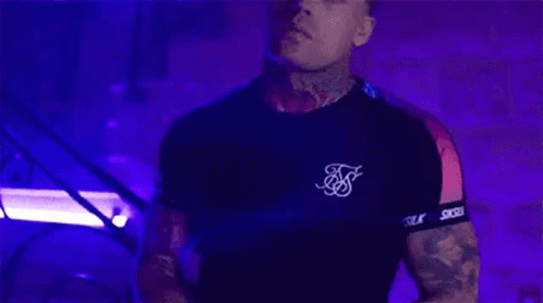 Blue Background Half Face Stephen James GIF