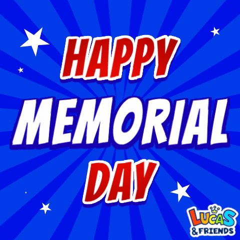 Blue Background Happy Memorial Day Red White Blue