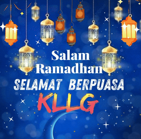 Blue Background Lanterns Salam Ramadhan