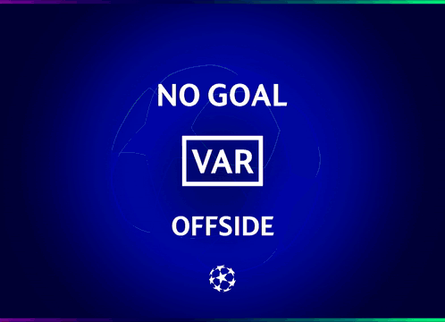 Blue Background No Goal Var Offside