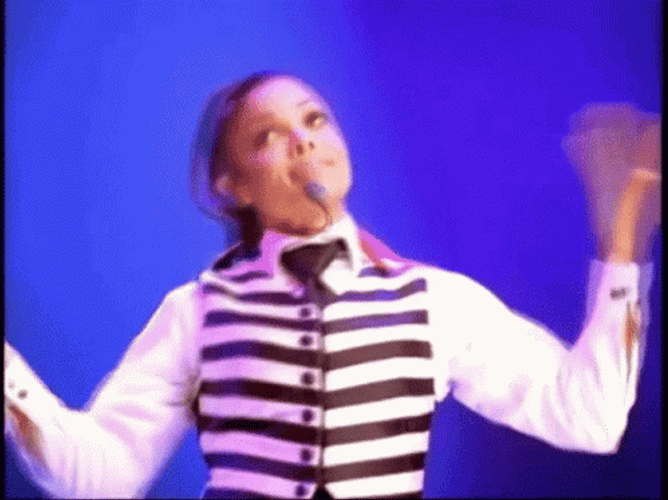 Blue Background Welp Janet Jackson GIF