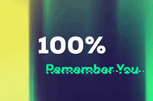 Blue Background With 100% Remember You