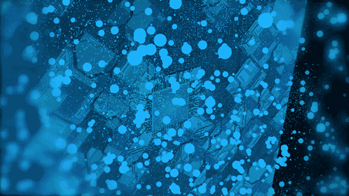 Blue Background With Circles and Letters
