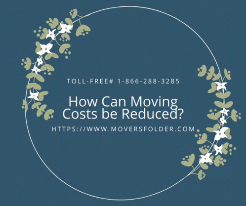 Blue Background With Flower Wreath How Can Moving Costs Be Reduced GIF