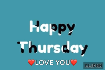Blue Background with Happy Thursday