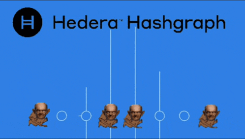 Blue Background With Hedera Hashgraph GIF