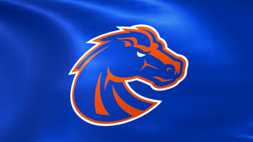 Blue Background With Orange and White Horse Head