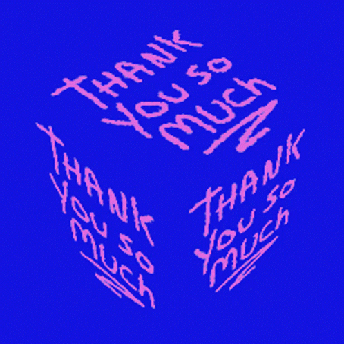 Blue Background With Pink Thank You So Much GIF