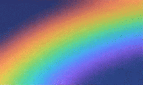 Blue Background With Rainbow in Sky