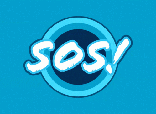 Blue Background With SOS in White Letters