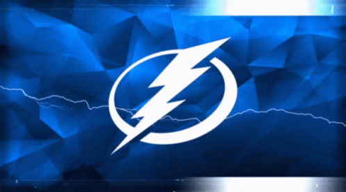 Blue Background With White Lightning Bolt