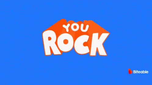 Blue Background You Rock GIF