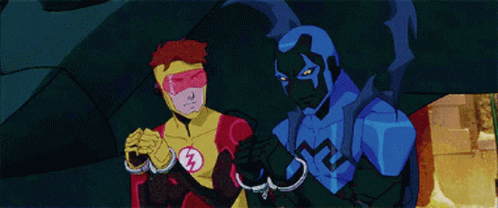 Blue Beetle And Wally West GIF