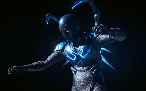 Blue Beetle Fall From The Sky GIF
