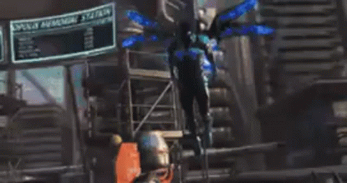 Blue Beetle Flying GIF