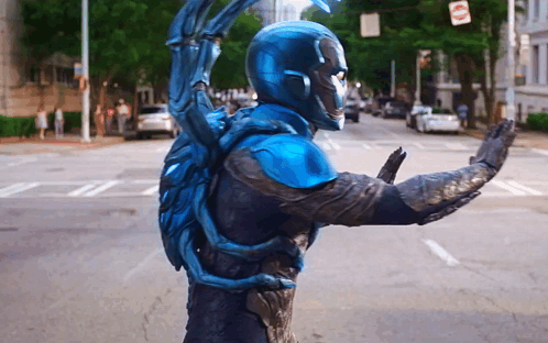 Blue Beetle Turn Around GIF