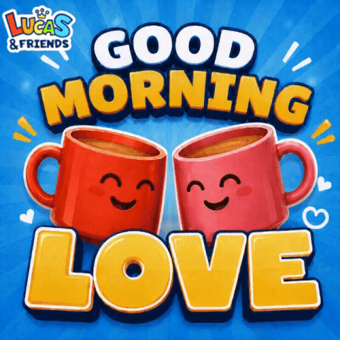 Blue BFF With Hearts GIF