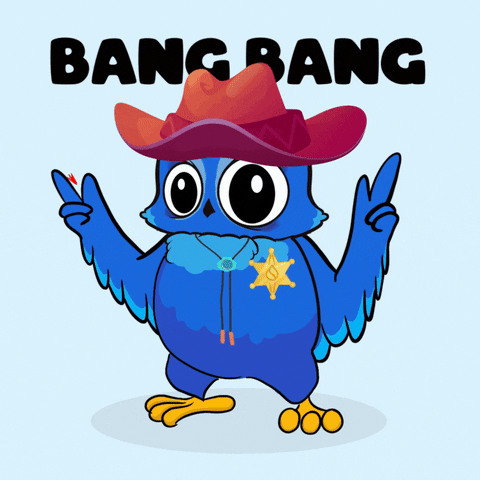 Blue Bird Bang Bang GIF