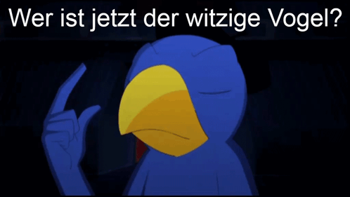Blue Bird Outstretched Arms wer ist jetzt der witzige vogel