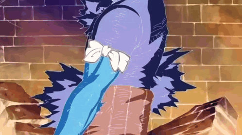 Blue Bird With White Bow On Sleeve